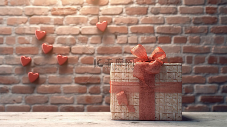 浪漫的心形装饰纸礼盒，心形标签
