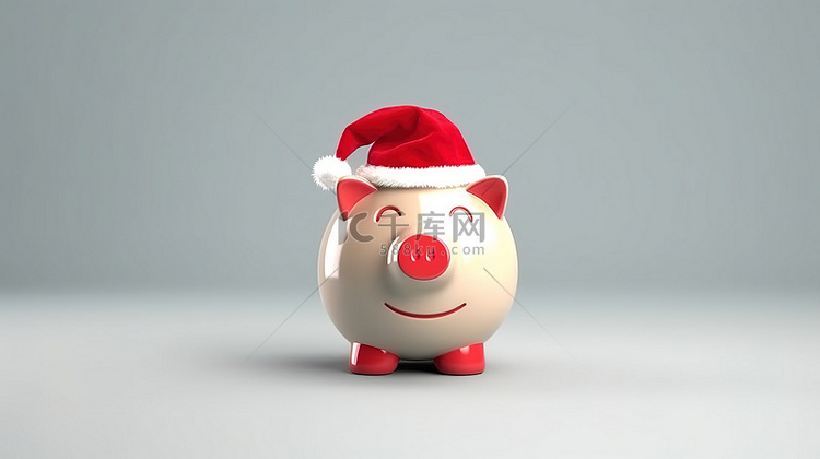 圣诞老人帽子存钱罐完美的圣诞储