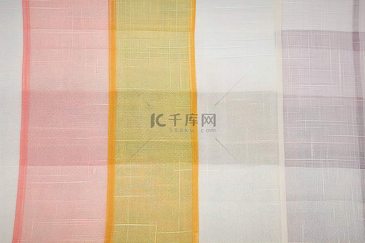 编织纸织物有多种颜色和白色