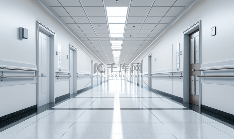 空无一人的医院走廊
