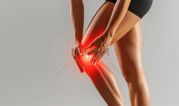 运动健身女性大腿疼