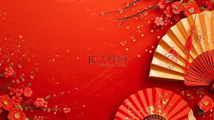 春节喜庆红色背景23