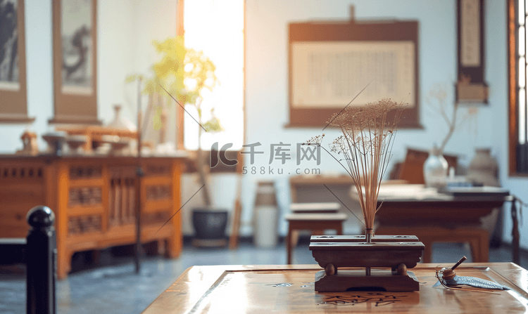 传统中国针灸馆环境照片