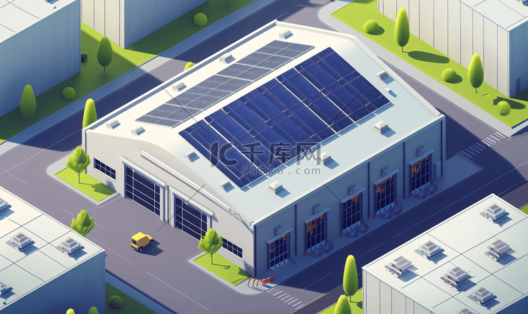 工厂屋顶太阳能系统