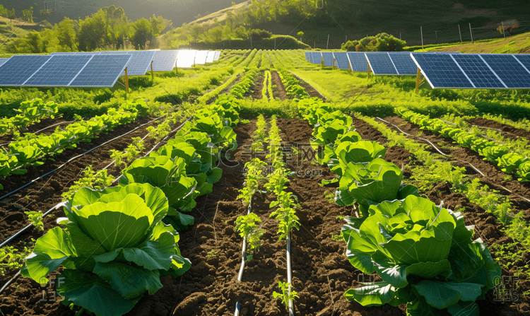 农业中的太阳能电伏板