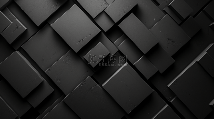 黑色方块方格排列图案图形的背景