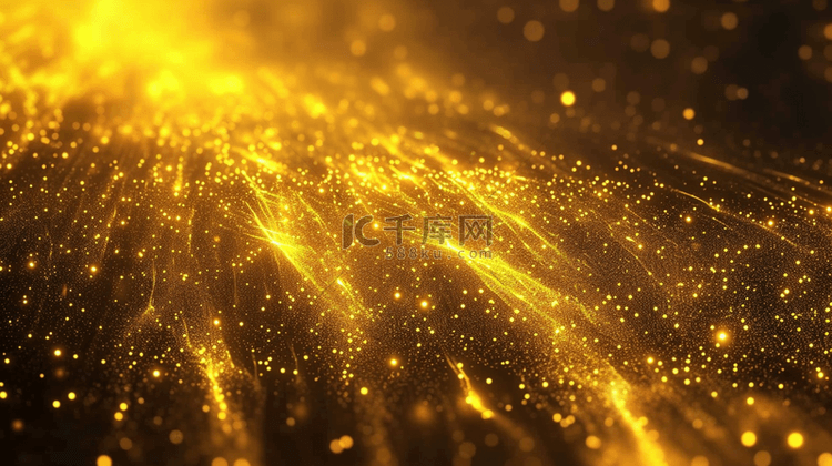 金黄色流光流线线条质感空间隧道