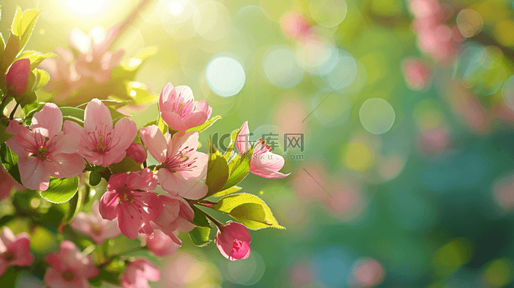 春天阳光照射下小花绽放的图片24