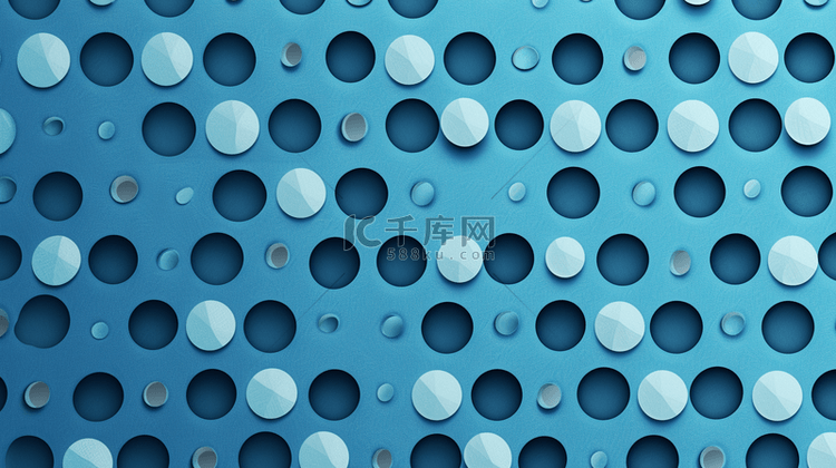 蓝色圆形图案平面排列的背景16