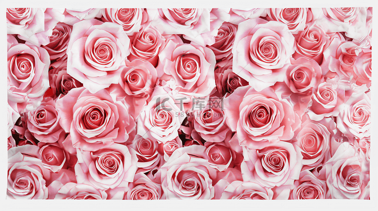 粉色玫瑰图案背景8