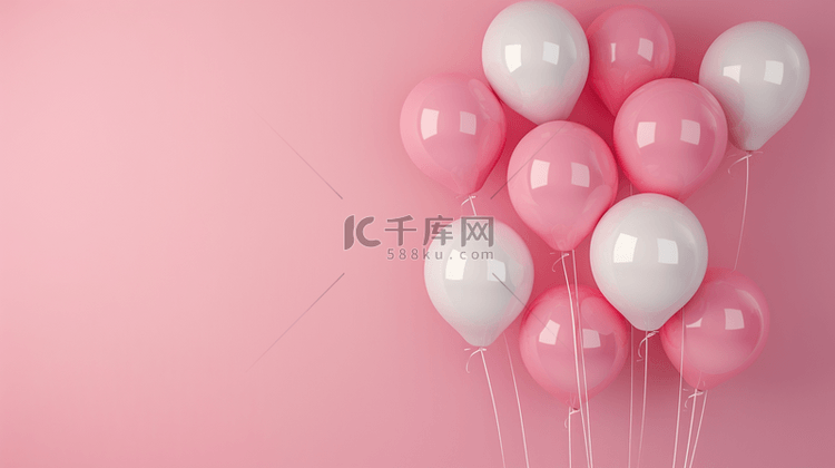 粉色气球浪漫背景3