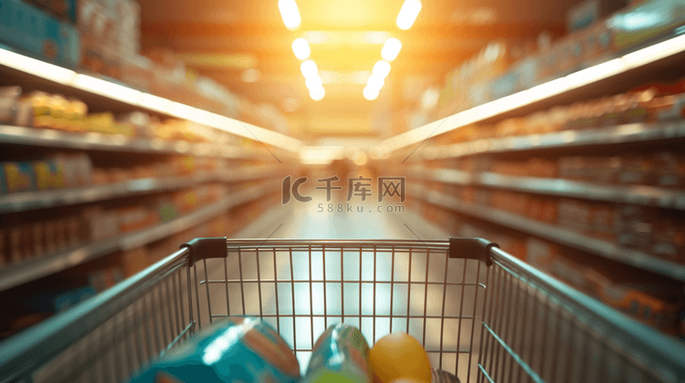 超市购物写实背景9