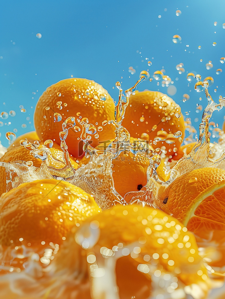 橙子水花飞产品拍摄高清图片