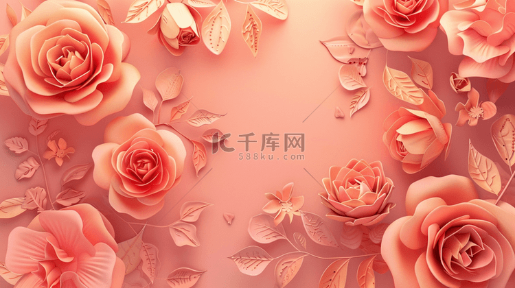 春季女神节花朵平面设计的背景6