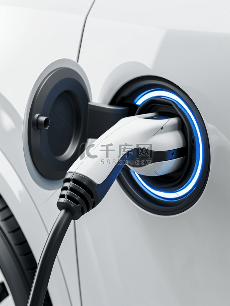 新能源汽车充满电拔出充电器