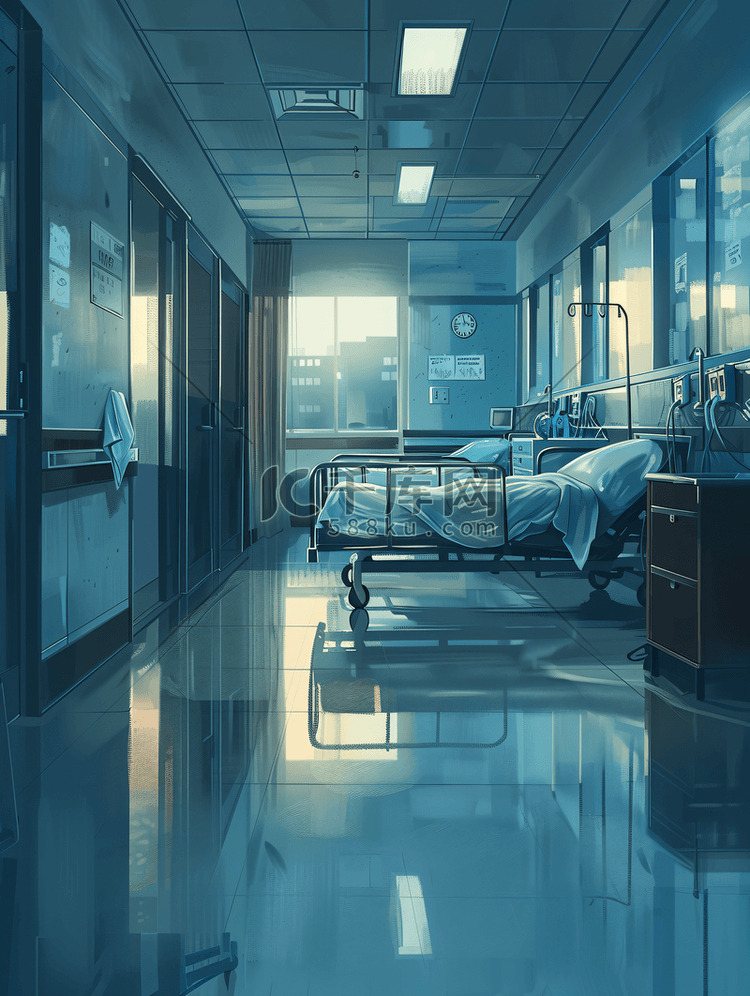 一个干净的医院病房