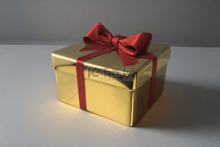 金色精致礼品盒子摄影图8