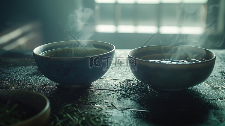 中式文艺春茶茶碗的摄影15摄影图