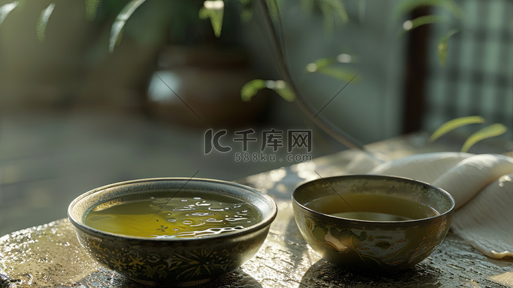 中式文艺春茶茶碗的摄影10高清