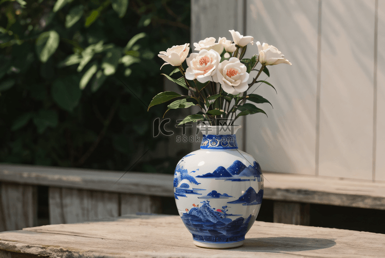 复古陶瓷瓷器花瓶摄影配图5
