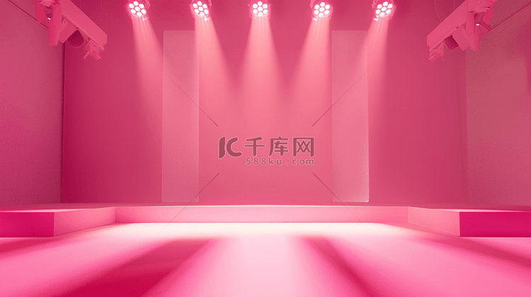 粉色简约装饰灯光舞台背景14