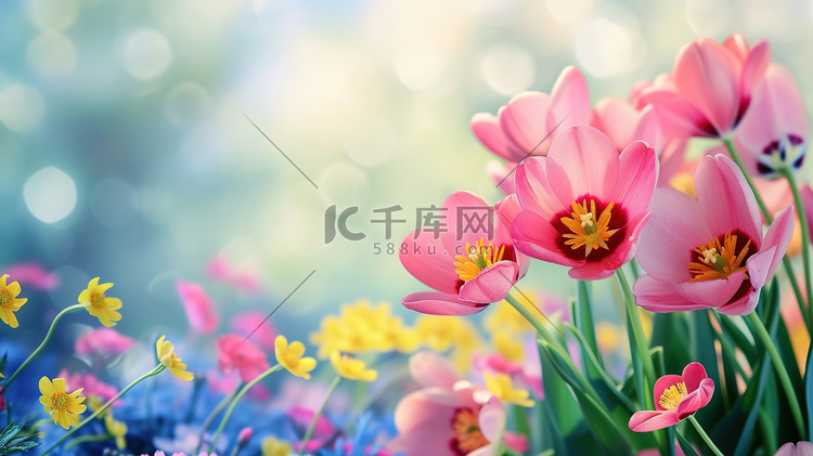 春天户外野花花朵的摄影12摄影