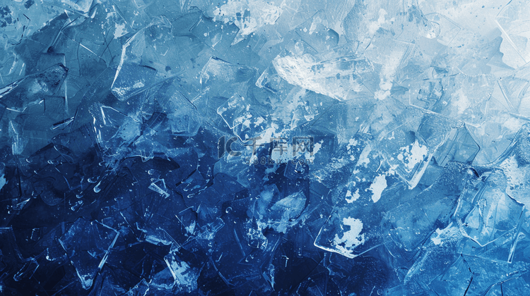 蓝色冰块冰花形状的背景2