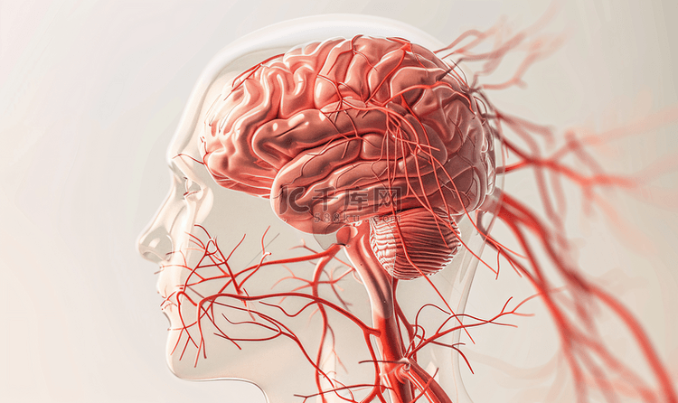 大脑的动脉示意图和下面观医疗照