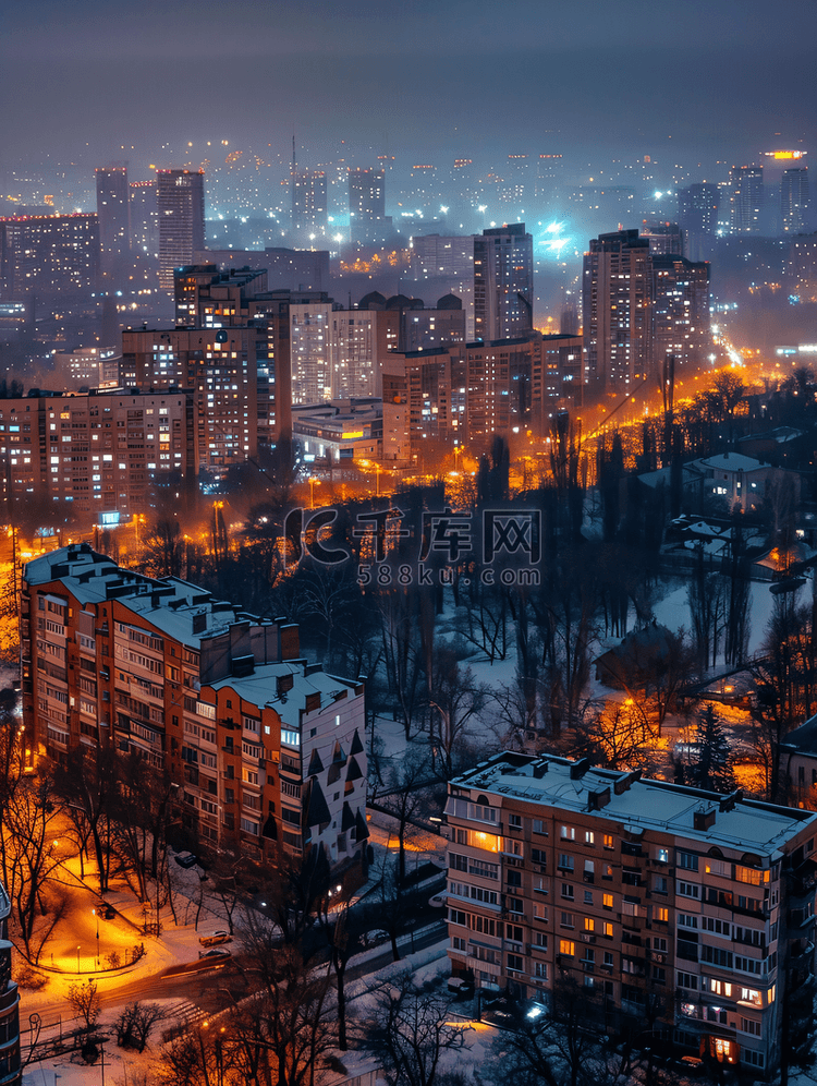 繁华的城市夜景