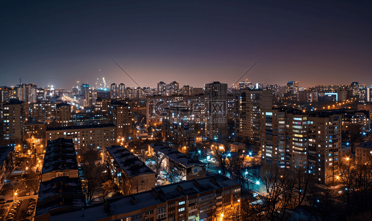 城市夜景全景
