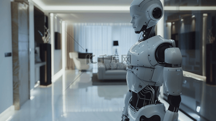 未来科技感智能家居机器人