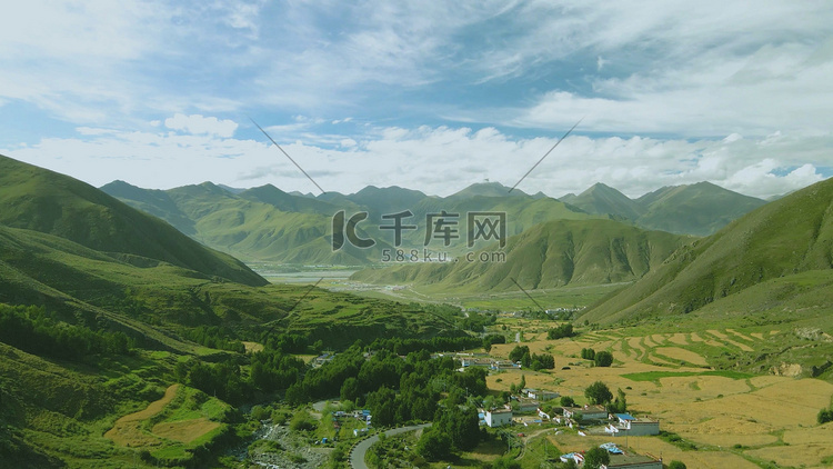 夏季藏区扶贫农田示范基地