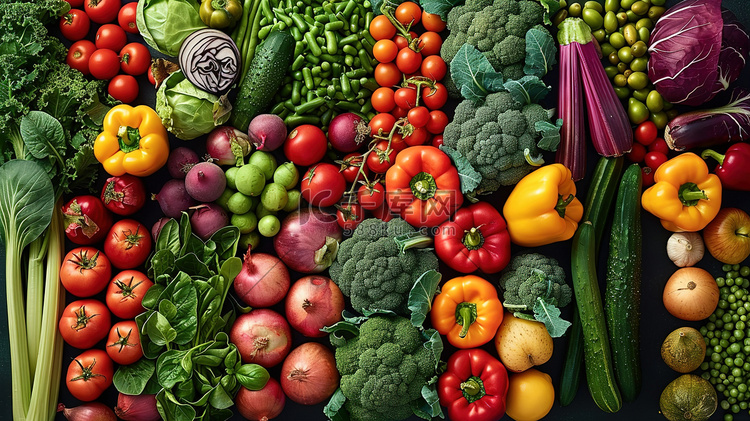 新鲜蔬菜生鲜菜品摄影配图