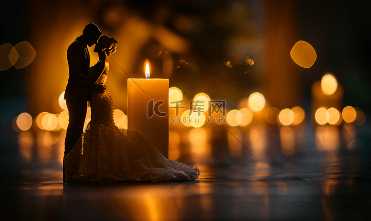 520婚礼情侣蜡烛静物