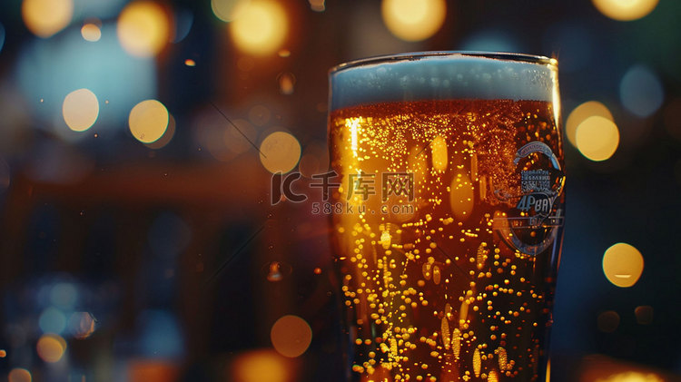 啤酒聚会立体描绘摄影照片