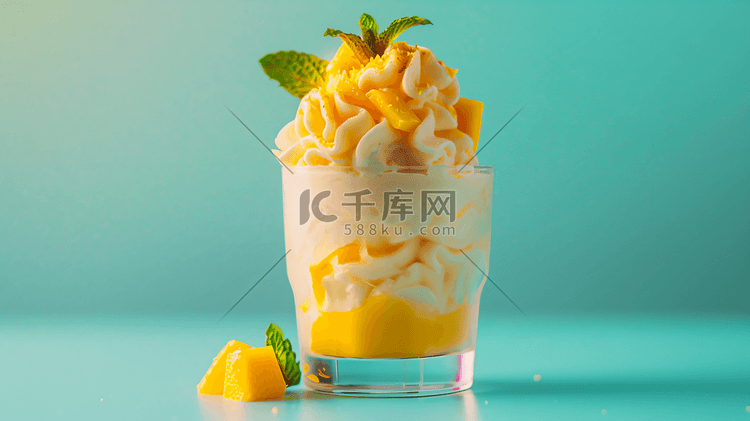 美味的芒果冰淇淋摄影18