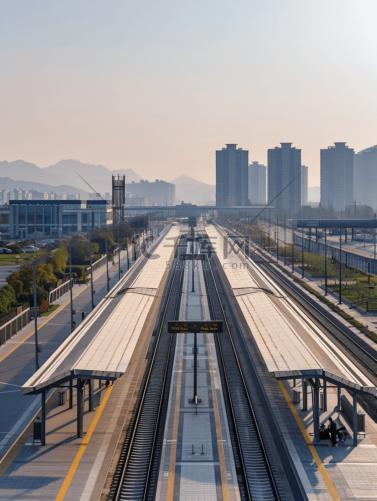 远眺赤峰桥火车站