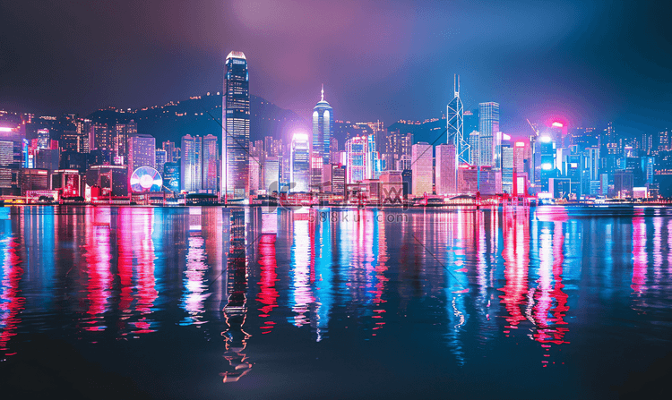 香港维多利亚港夜景