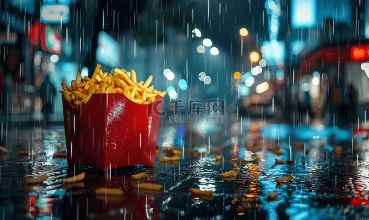 雨中送外卖电影质感