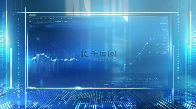 蓝色科技感数据数字智能化分析的