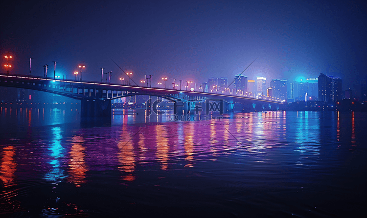 南京长江第三大桥夜晚光斑