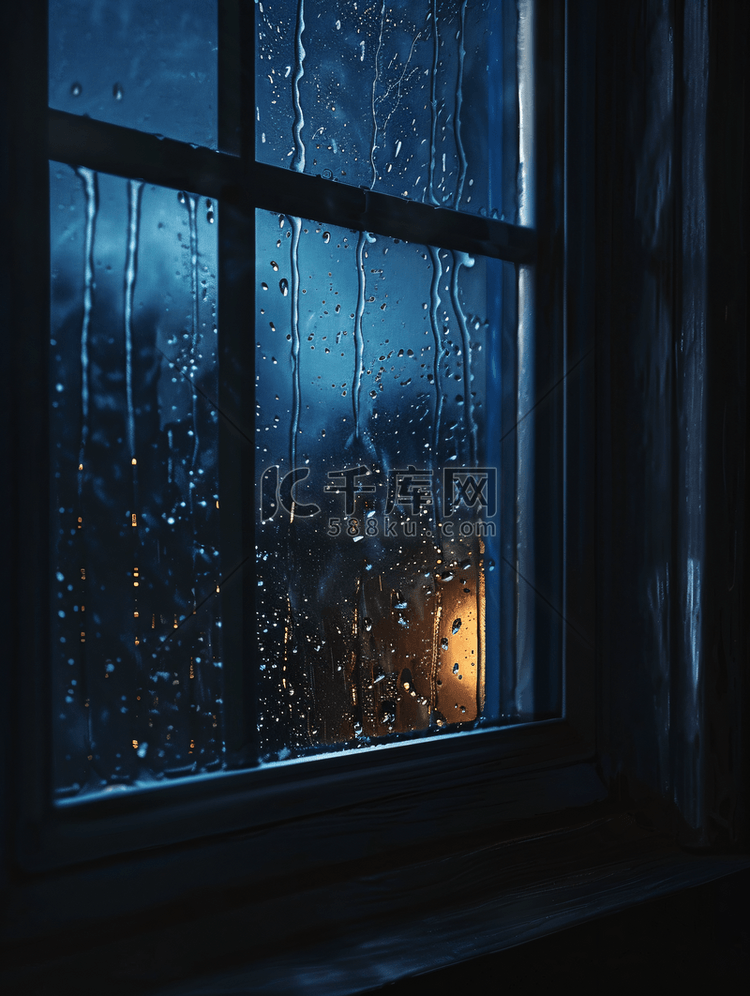 雨夜窗子光斑