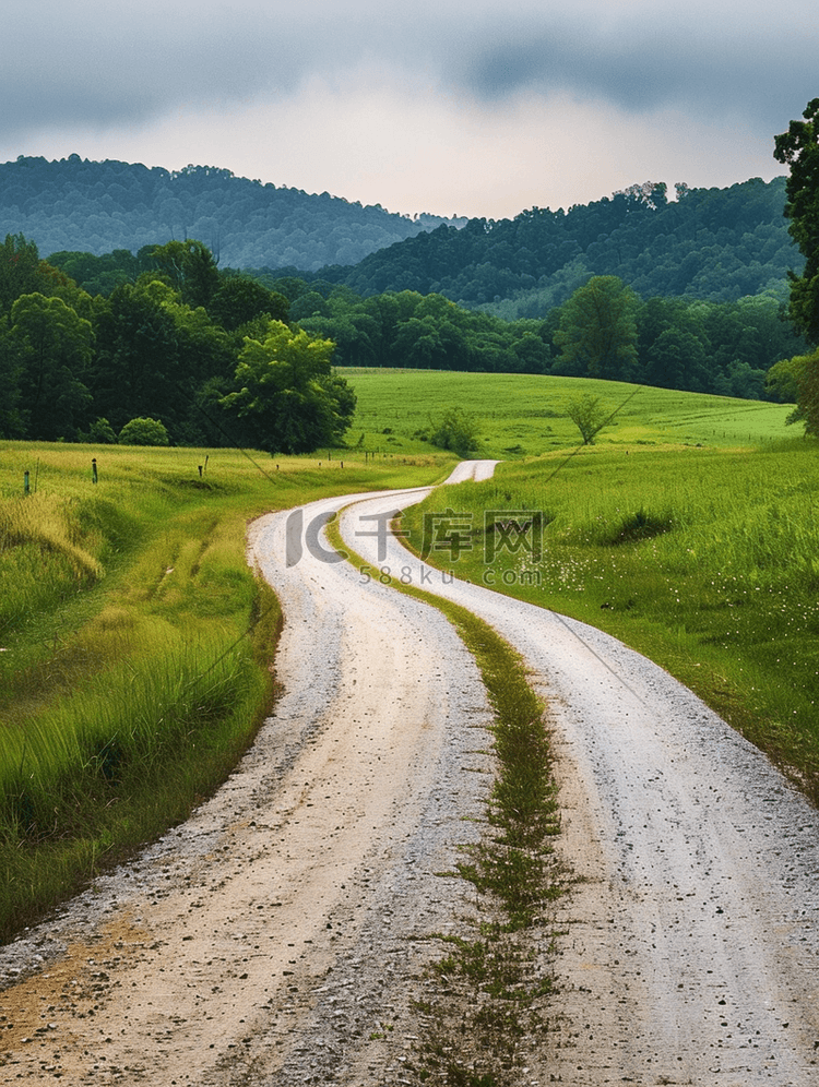 乡村景观的一条公路