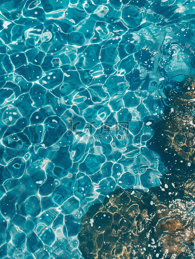 夏日水纹摄影图