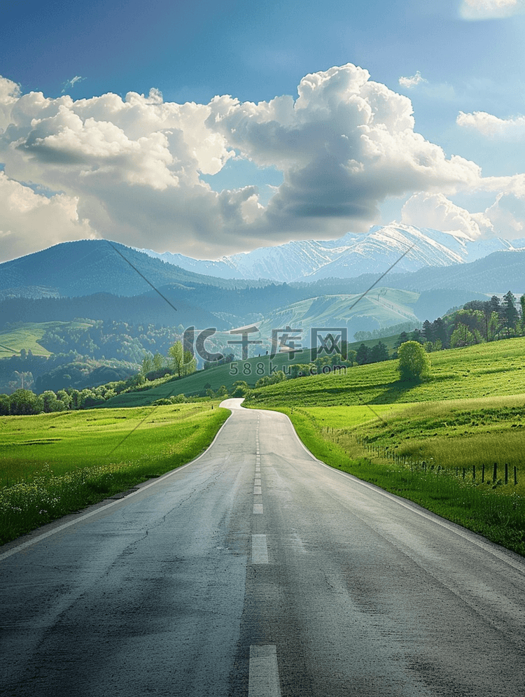 乡村景观的一条公路