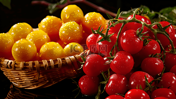 新鲜蔬菜小番茄摄影3