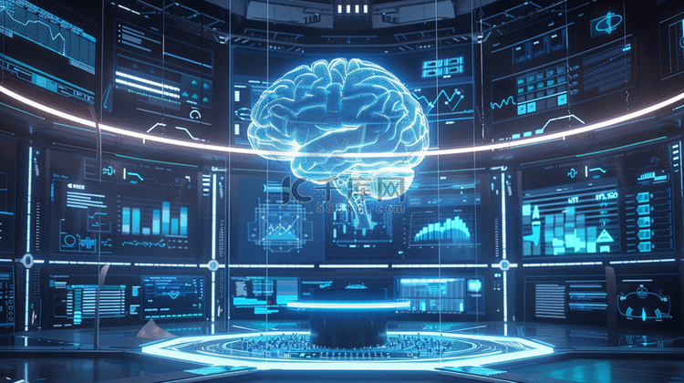 未来科技数据机器人大脑数字的背