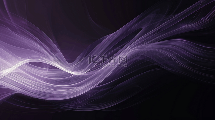 紫色渐变抽象轻灵飘逸光线粒子光