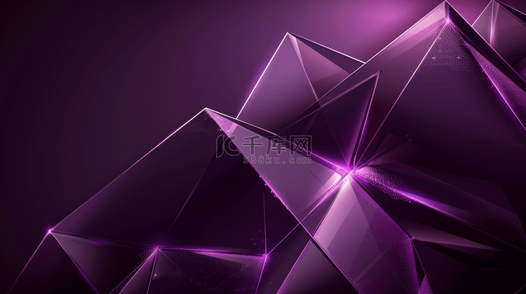 紫色立体感空间艺术风格商务的背