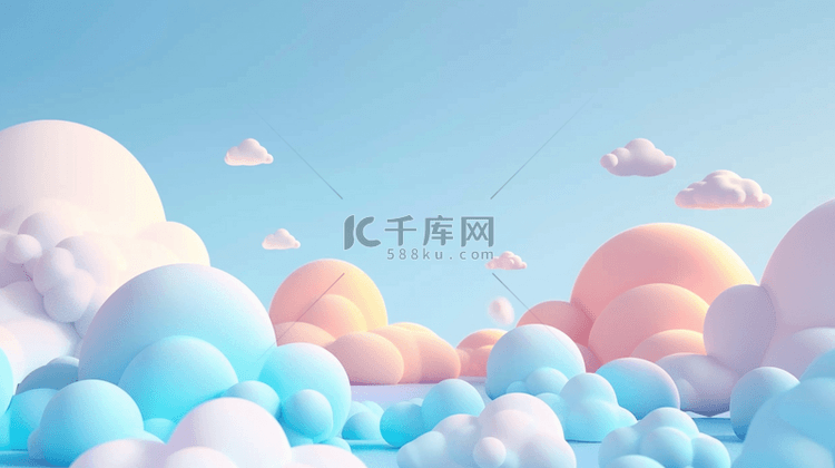 天空云层卡通合成创意素材背景